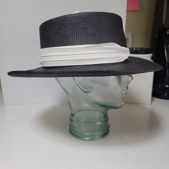 ❤️ 3 for $35 Vintage Kangol Straw Fedora Sun Hat Madras Band-One Size Large Brim - Picture 4 of 9